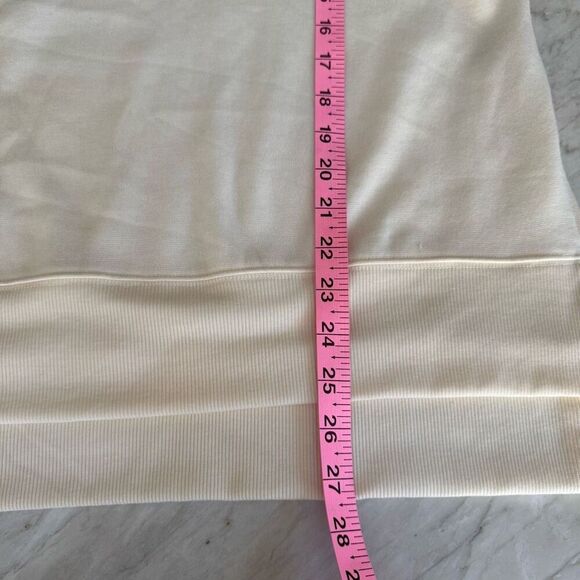 Anthropologie MAEVE Funnel Mock Neck Tunic Pullover Sweater Cream oversized Sz S - Picture 8 of 9